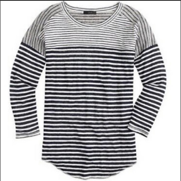 J. Crew 100% Linen Baseball Tee Size Small - Picture 1 of 6